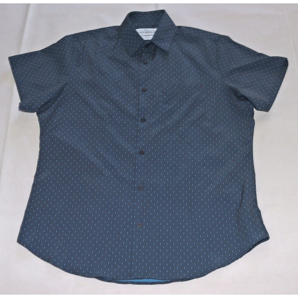Mizzen + Main Leeward Standard Fit Men's Short Sleeve Button Up Shirt Size Small